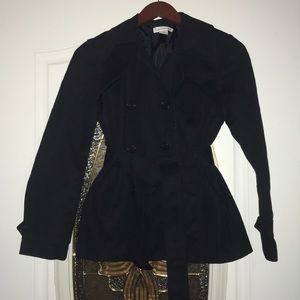 Black short pea coat